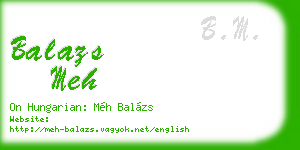balazs meh business card