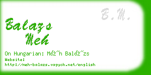 balazs meh business card